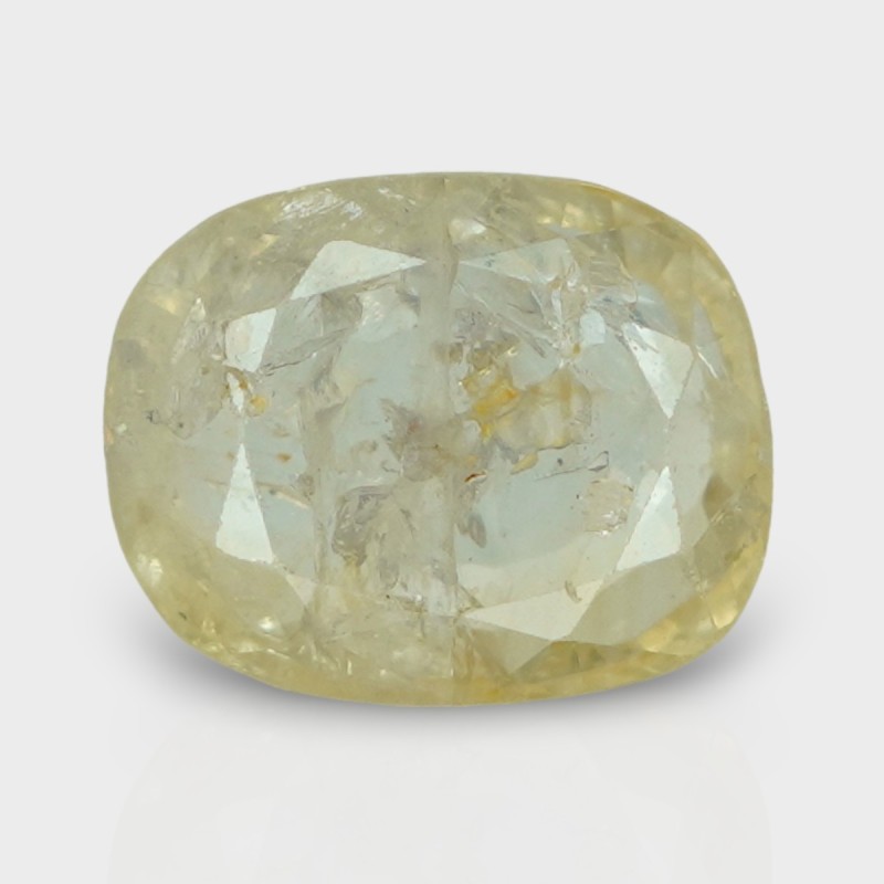 4 Cts. Natural Yellow Sapphire Faceted Cushion Loose Gemstone