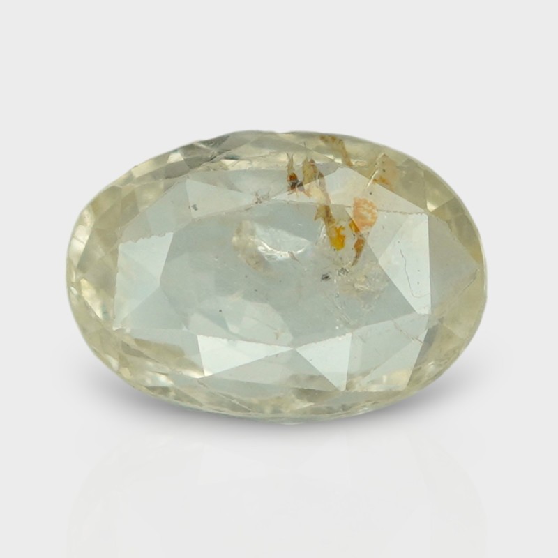 4.03 Cts. Natural Yellow Sapphire Faceted Oval Loose Gemstone