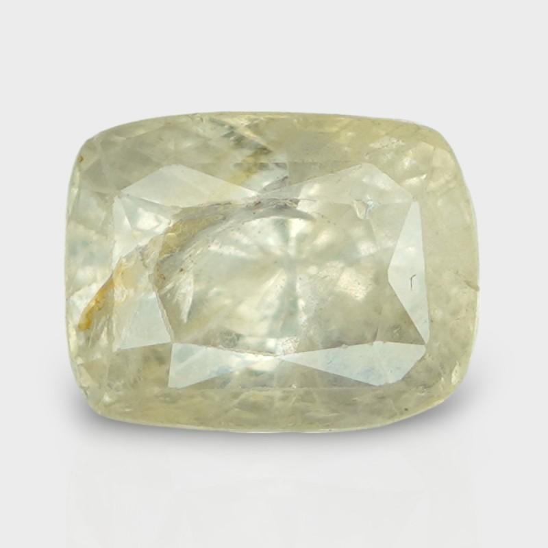 4.51 Cts. Natural Yellow Sapphire Faceted Cushion Loose Gemstone