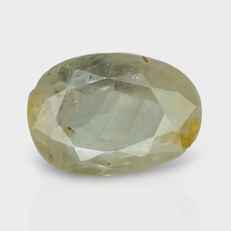 6.45 Cts. Natural Yellow Sapphire Faceted Oval Loose Gemstone