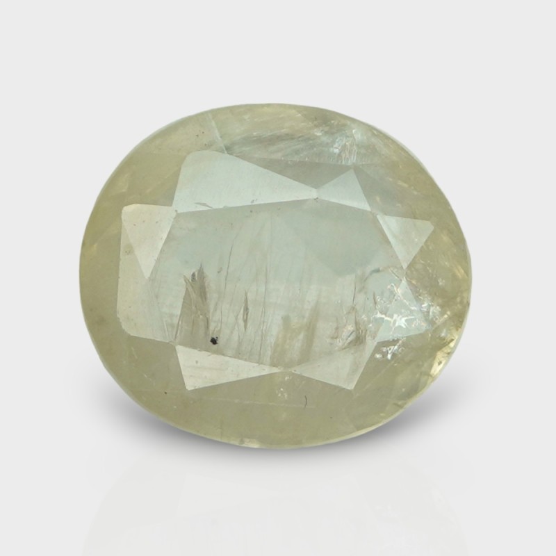 6.72 Cts. Natural Yellow Sapphire Faceted Oval Loose Gemstone