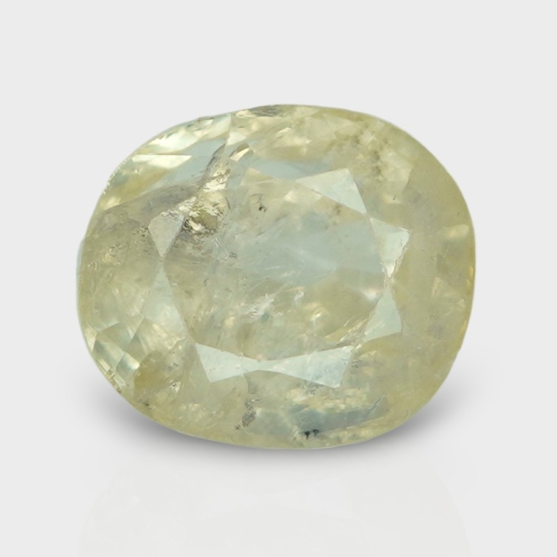 5.92 Cts. Natural Yellow Sapphire Faceted Oval Loose Gemstone