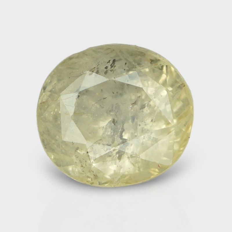 5.97 Cts. Natural Yellow Sapphire Faceted Oval Loose Gemstone