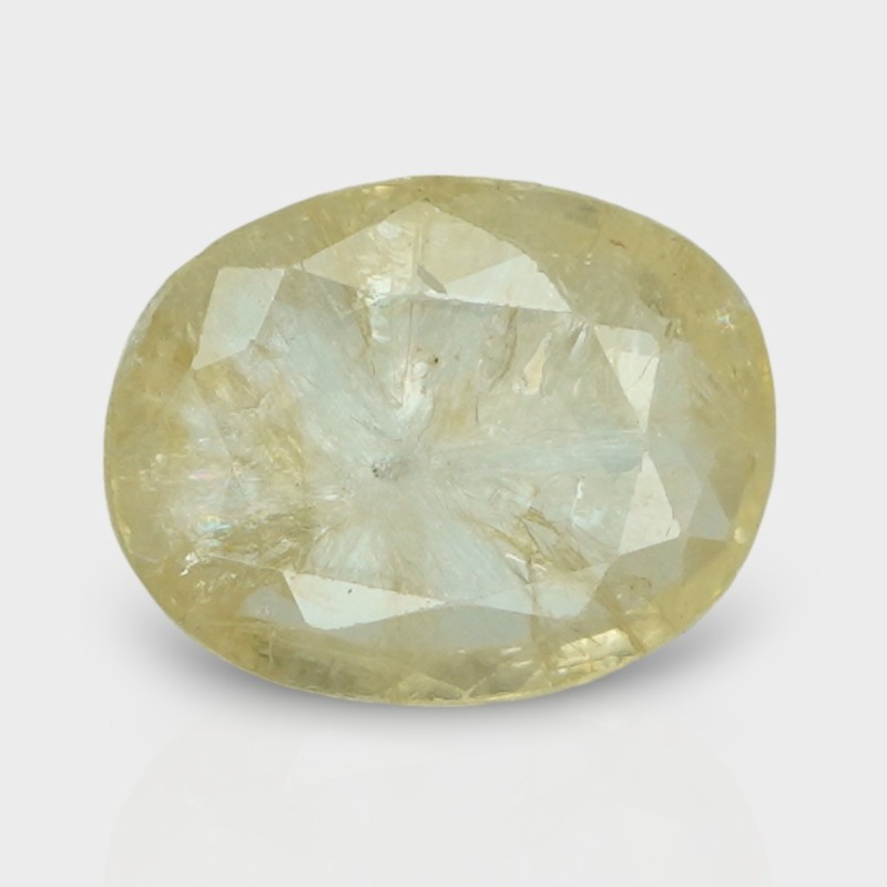 3.07 Cts. Natural Yellow Sapphire Faceted Oval Loose Gemstone