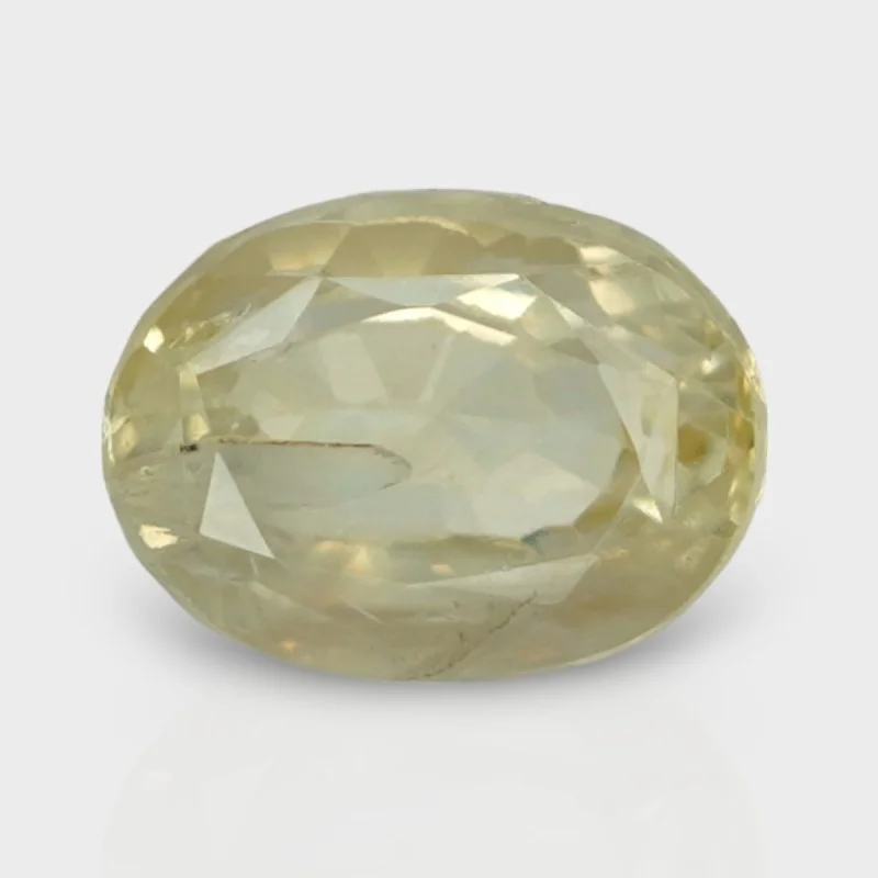 3.64 Cts. Natural Yellow Sapphire Faceted Oval Loose Gemstone