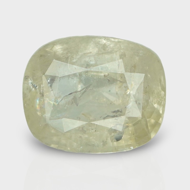 6.29 Cts. Natural Yellow Sapphire Faceted Cushion Loose Gemstone