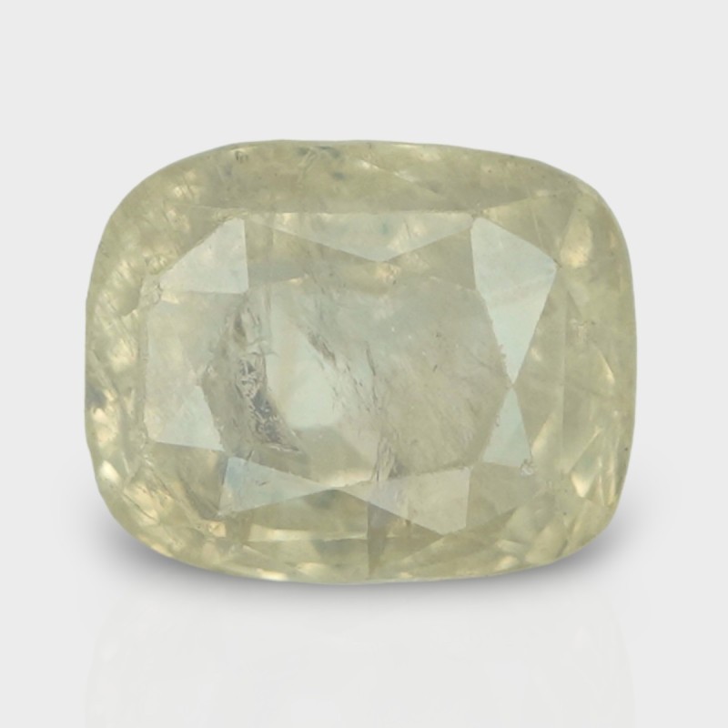 5.09 Cts. Natural Yellow Sapphire Faceted Cushion Loose Gemstone