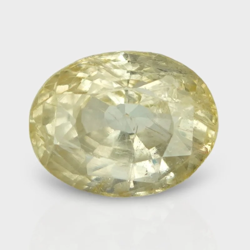 3.49 Cts. Natural Yellow Sapphire Faceted Oval Loose Gemstone