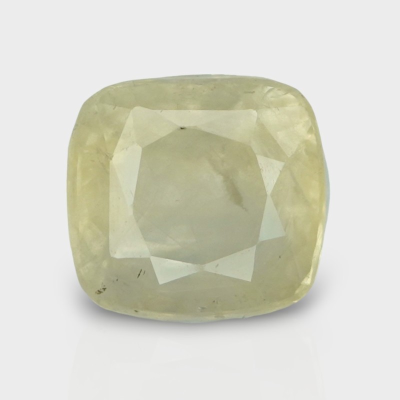 5.58 Cts. Natural Yellow Sapphire Faceted Square Cushion  Loose Gemstone