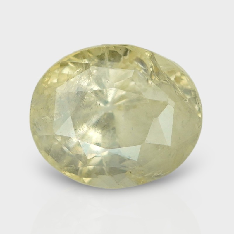 4.72 Cts. Natural Yellow Sapphire Faceted Oval Loose Gemstone