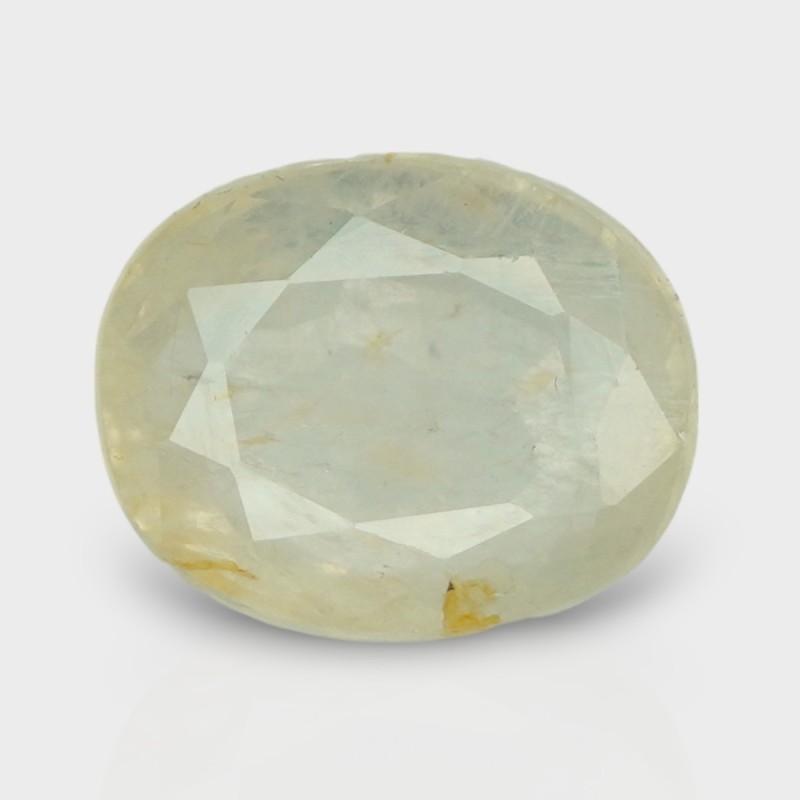 5.63 Cts. Natural Yellow Sapphire Faceted Oval Loose Gemstone