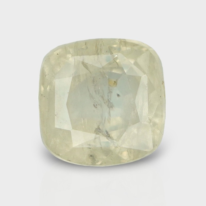 5.68 Cts. Natural Yellow Sapphire Faceted Square Cushion  Loose Gemstone