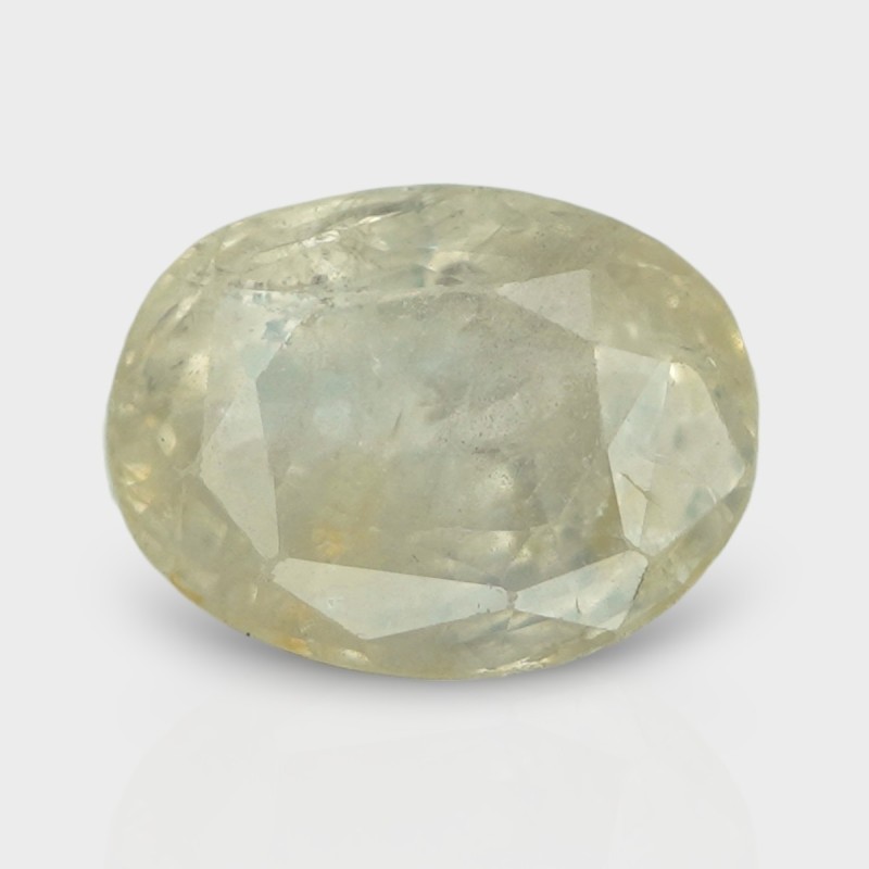 5.36 Cts. Natural Yellow Sapphire Faceted Oval Loose Gemstone