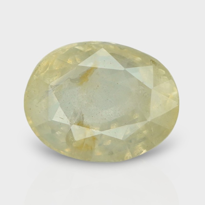 5.2 Cts. Natural Yellow Sapphire Faceted Oval Loose Gemstone