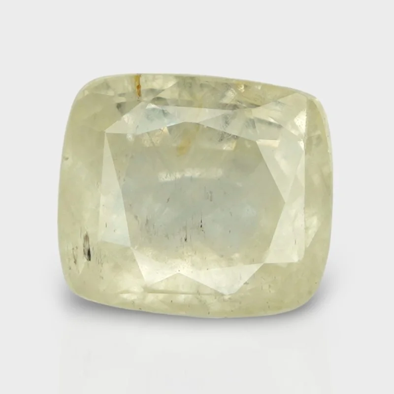 6.38 Cts. Natural Yellow Sapphire Faceted Cushion Loose Gemstone