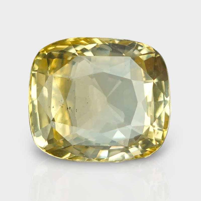 5.04 Cts. Natural Yellow Sapphire Faceted Cushion Loose Gemstone