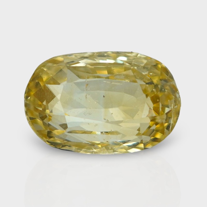 5.13 Cts. Natural Yellow Sapphire Faceted Cushion Loose Gemstone