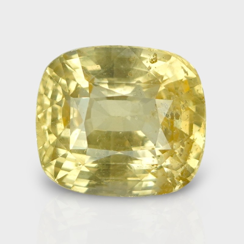 5.56 Cts. Natural Yellow Sapphire Faceted Cushion Loose Gemstone