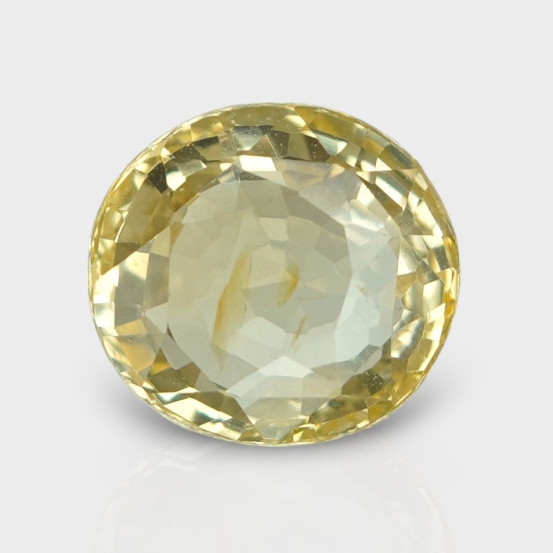 5.07 Cts. Natural Yellow Sapphire Faceted Oval Loose Gemstone