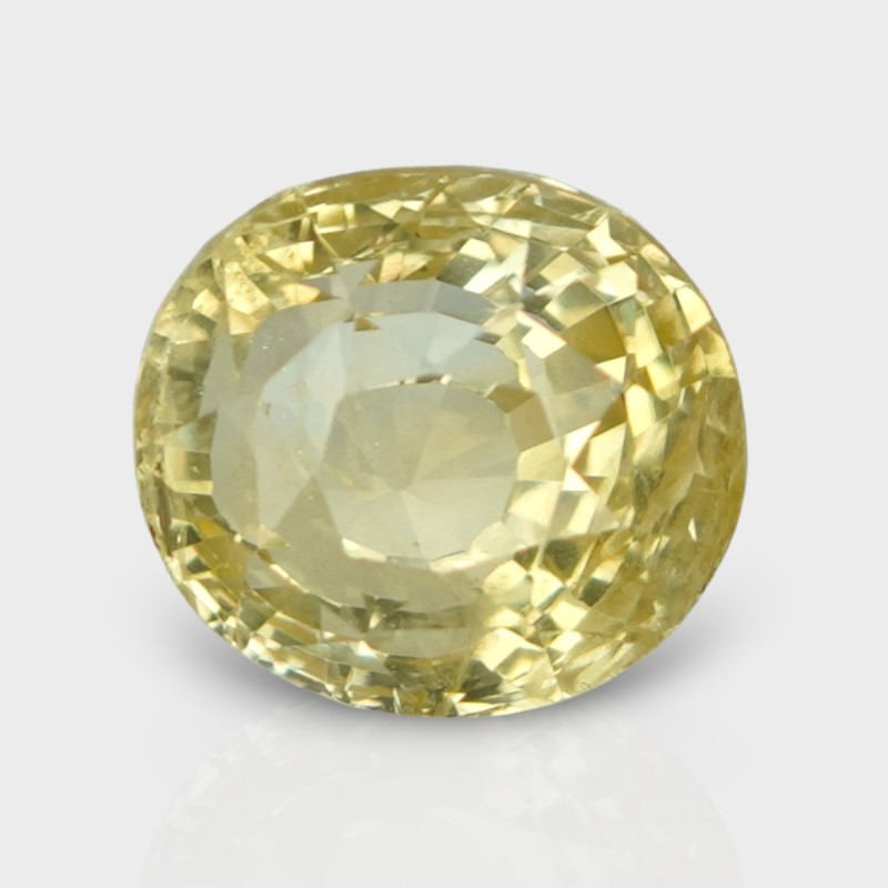 5.44 Cts. Natural Yellow Sapphire Faceted Oval Loose Gemstone