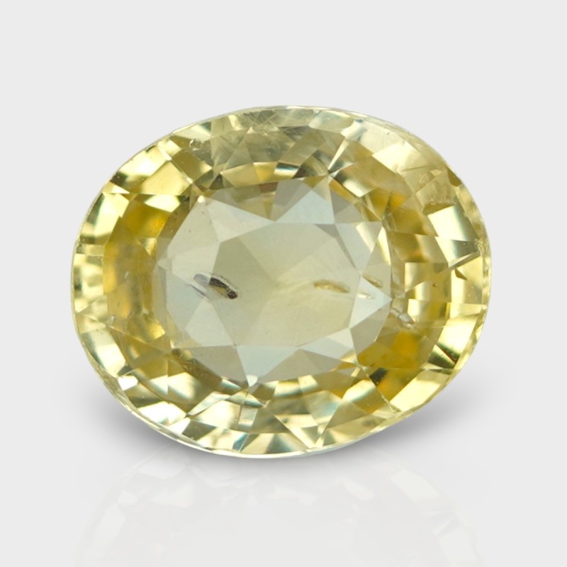 6.07 Cts. Natural Yellow Sapphire Faceted Oval Loose Gemstone