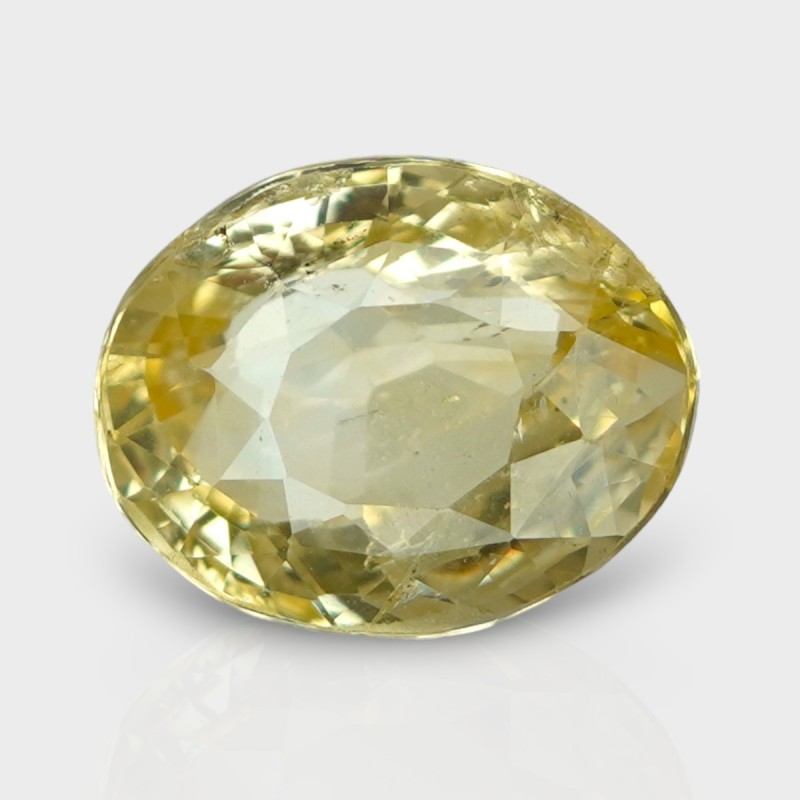 5.04 Cts. Natural Yellow Sapphire Faceted Oval Loose Gemstone