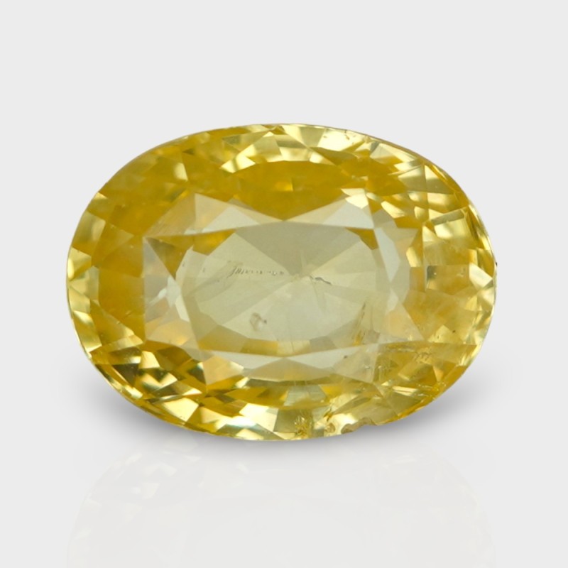 6.29 Cts. Natural Yellow Sapphire Faceted Oval Loose Gemstone