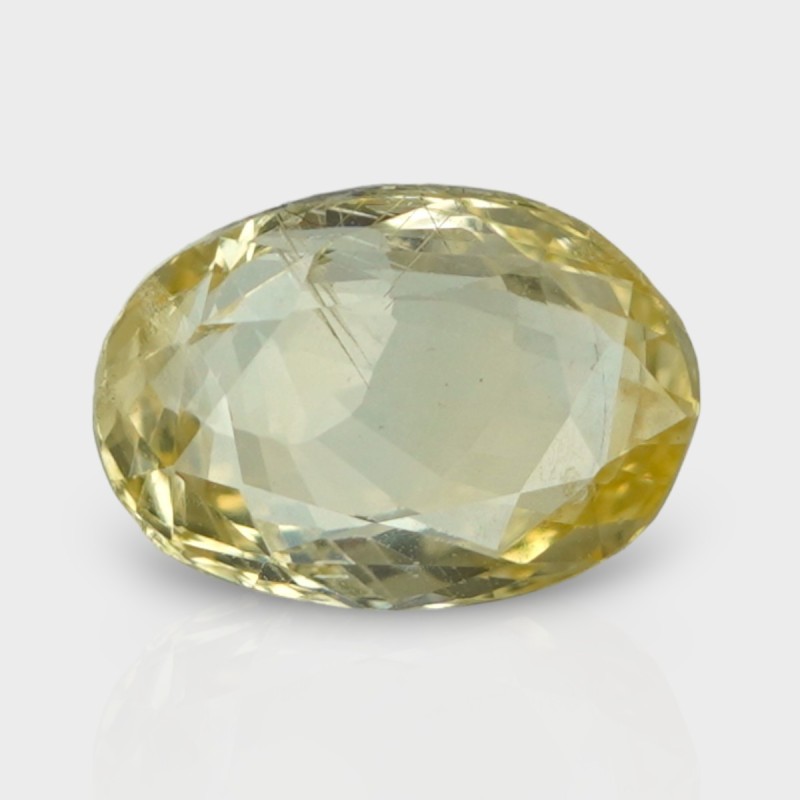 3.09 Cts. Natural Yellow Sapphire Faceted Oval Loose Gemstone