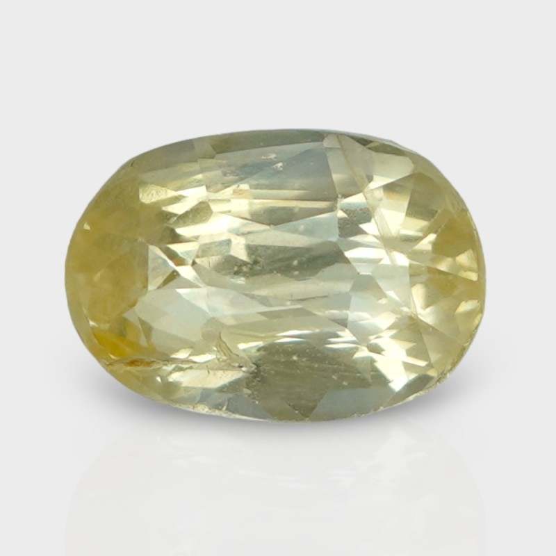 3.06 Cts. Natural Yellow Sapphire Faceted Oval Loose Gemstone