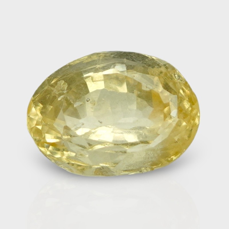 3.03 Cts. Natural Yellow Sapphire Faceted Oval Loose Gemstone