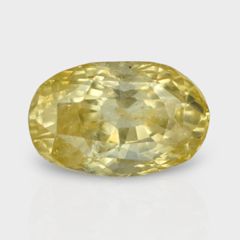 3.54 Cts. Natural Yellow Sapphire Faceted Cushion Loose Gemstone