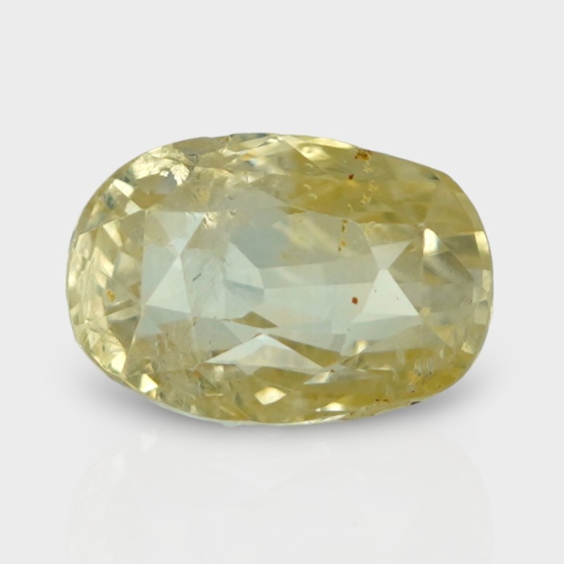 4.07 Cts. Natural Yellow Sapphire Faceted Cushion Loose Gemstone