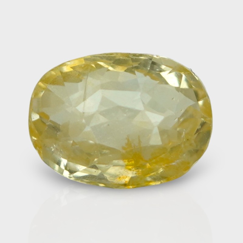 3.59 Cts. Natural Yellow Sapphire Faceted Cushion Loose Gemstone