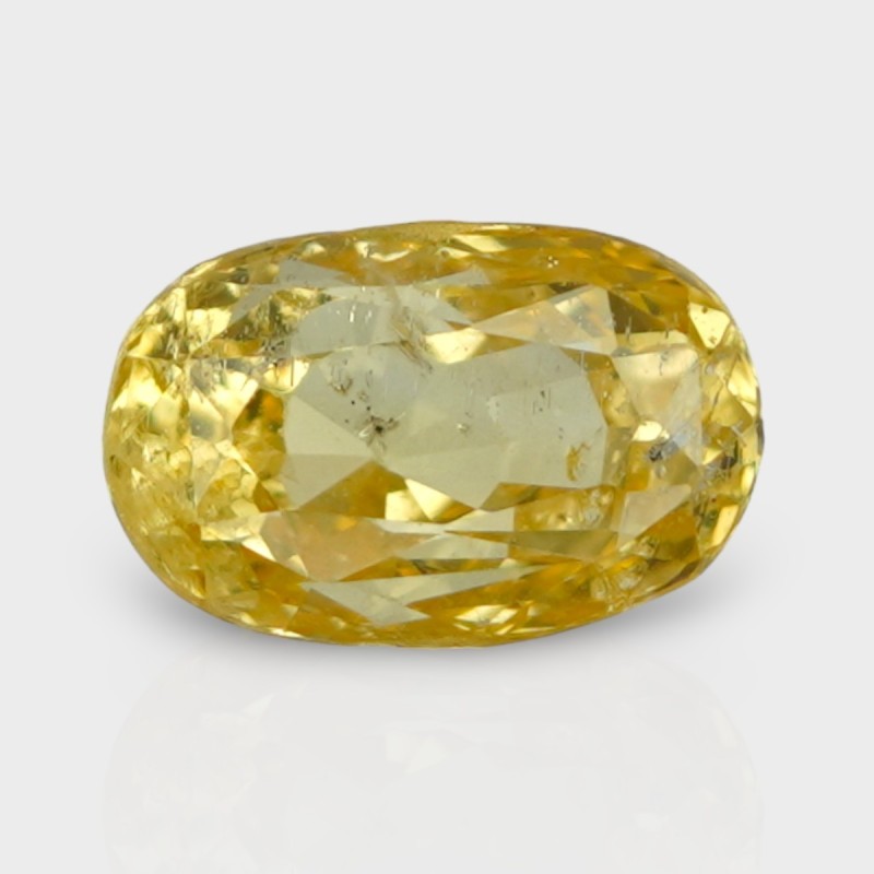 3.17 Cts. Natural Yellow Sapphire Faceted Cushion Loose Gemstone