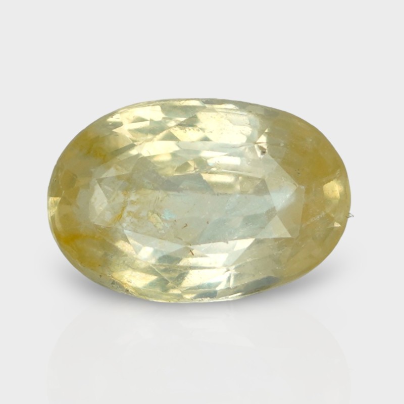 5.4 Cts. Natural Yellow Sapphire Faceted Oval Loose Gemstone