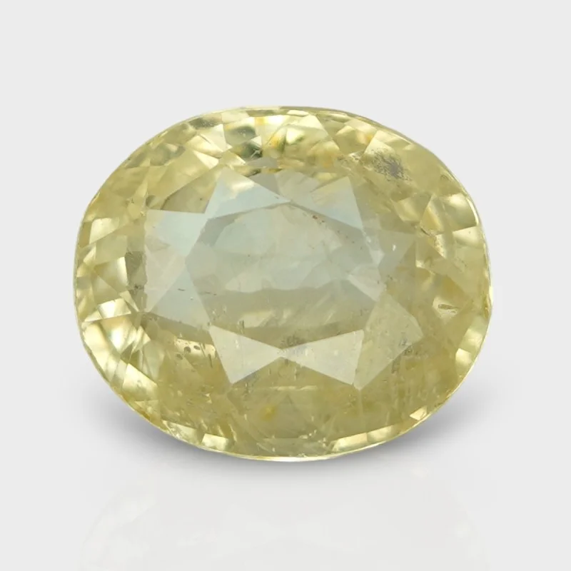 6.5 Cts. Natural Yellow Sapphire Faceted Oval Loose Gemstone