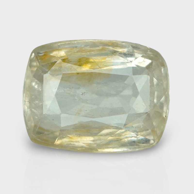 5.93 Cts. Natural Yellow Sapphire Faceted Cushion Loose Gemstone