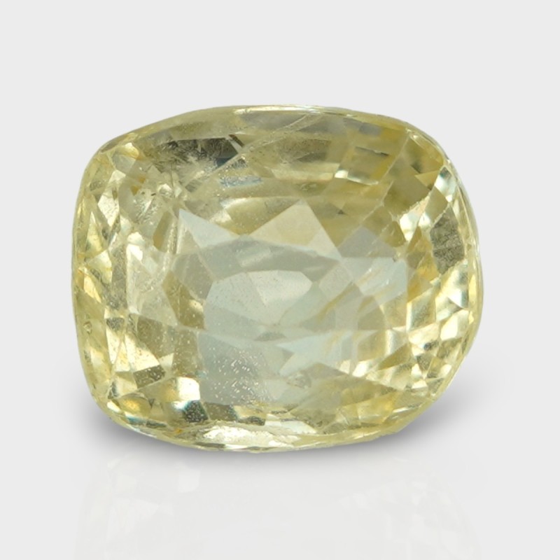 5.66 Cts. Natural Yellow Sapphire Faceted Cushion Loose Gemstone