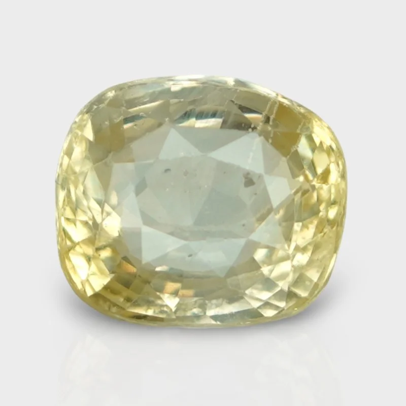 5.65 Cts. Natural Yellow Sapphire Faceted Cushion Loose Gemstone