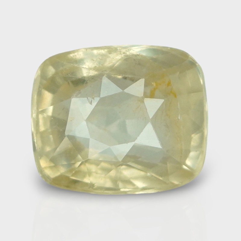 6.56 Cts. Natural Yellow Sapphire Faceted Cushion Loose Gemstone