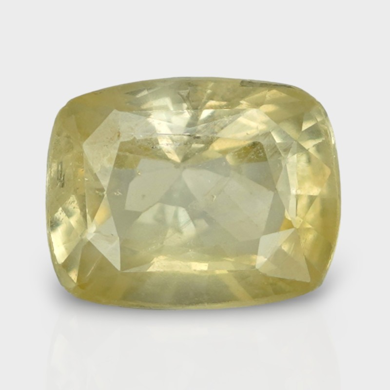 5.4 Cts. Natural Yellow Sapphire Faceted Cushion Loose Gemstone