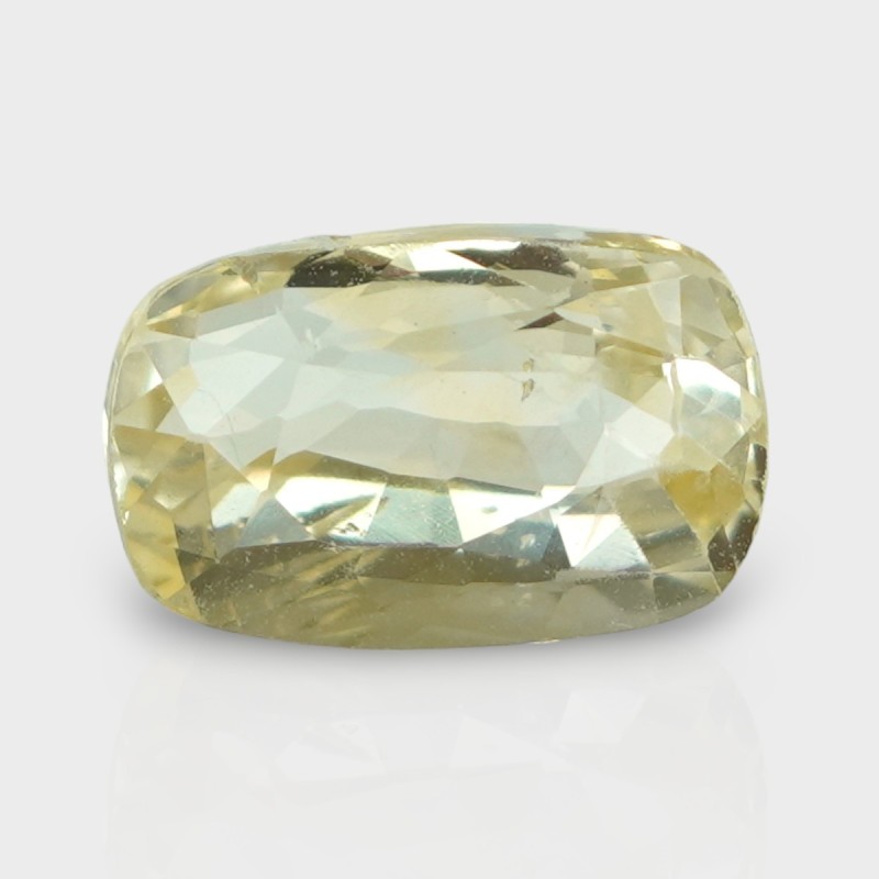 3.6 Cts. Natural Yellow Sapphire Faceted Cushion Loose Gemstone