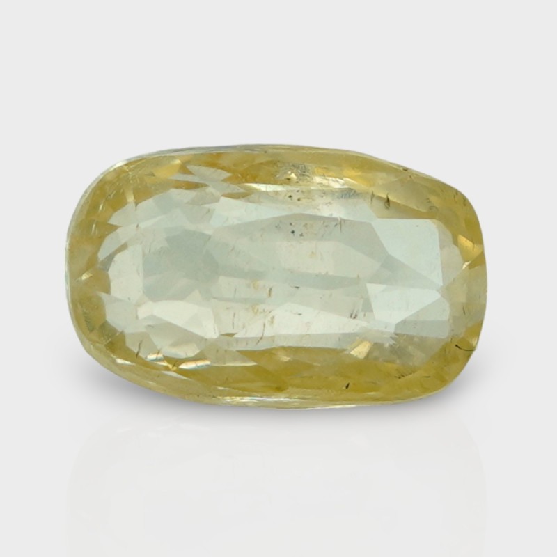 4.06 Cts. Natural Yellow Sapphire Faceted Cushion Loose Gemstone