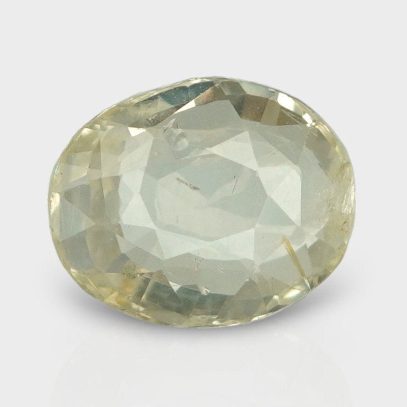 4.06 Cts. Natural Yellow Sapphire Faceted Cushion Loose Gemstone