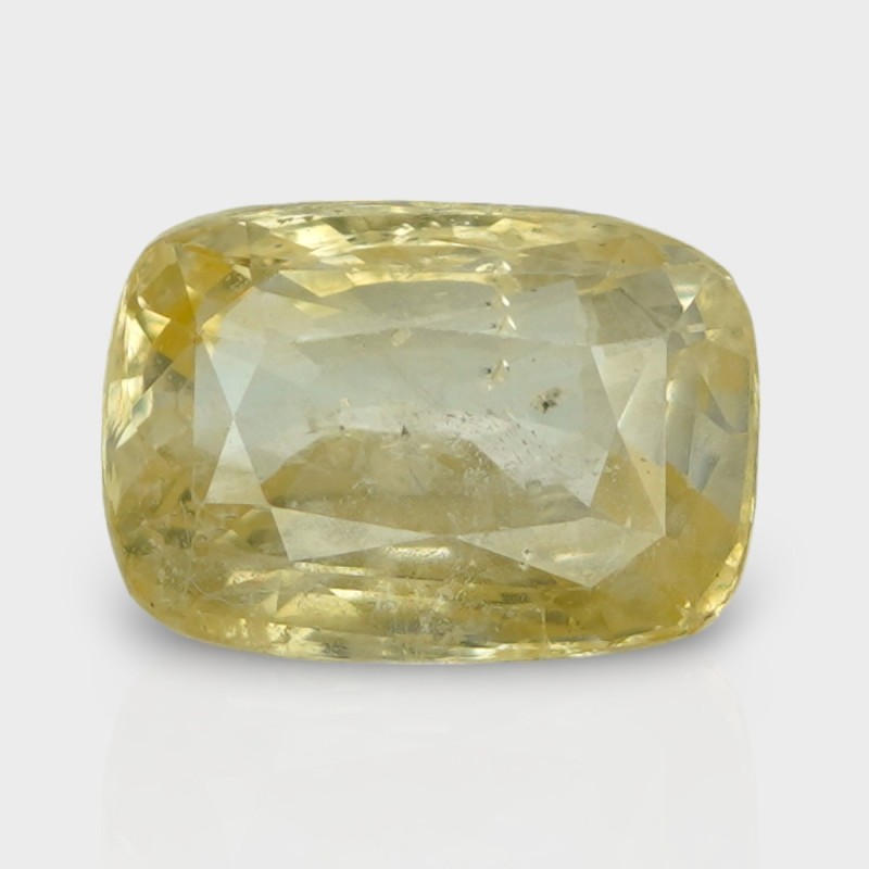 4.4 Cts. Natural Yellow Sapphire Faceted Cushion Loose Gemstone