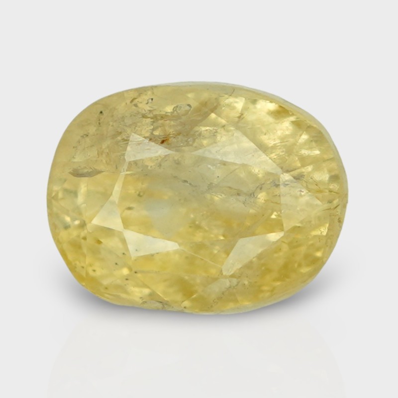 7.63 Cts. Natural Yellow Sapphire Faceted Cushion Loose Gemstone