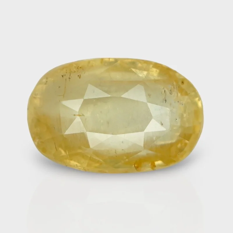 7.16 Cts. Natural Yellow Sapphire Faceted Cushion Loose Gemstone