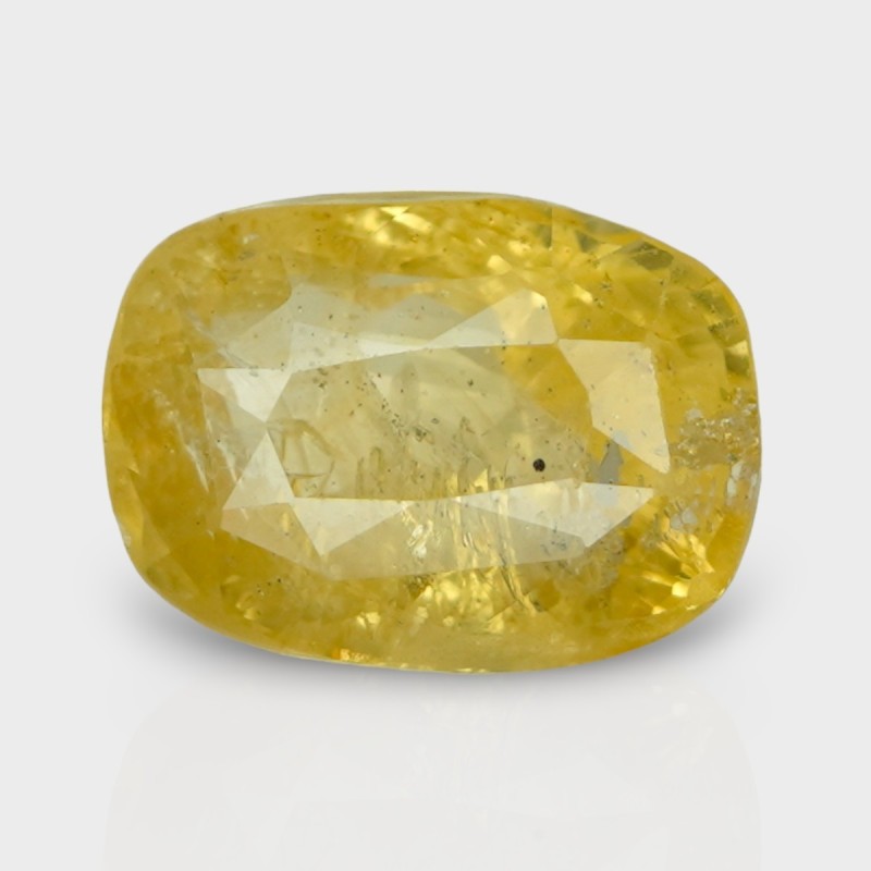 6.63 Cts. Natural Yellow Sapphire Faceted Cushion Loose Gemstone