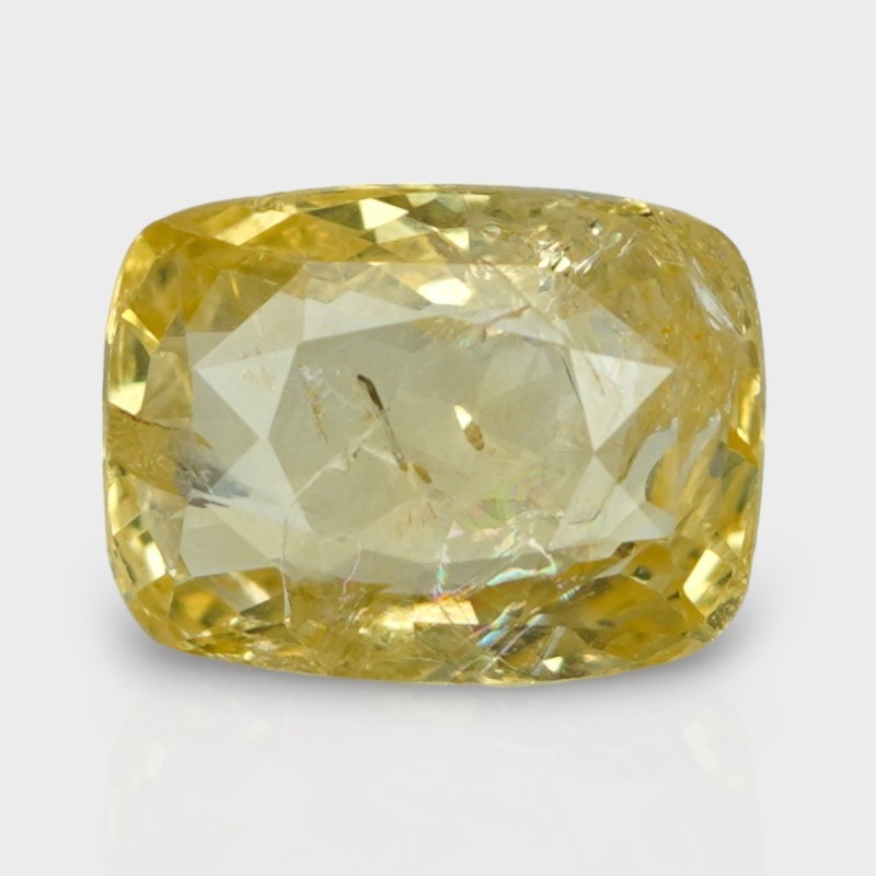 5.19 Cts. Natural Yellow Sapphire Faceted Cushion Loose Gemstone