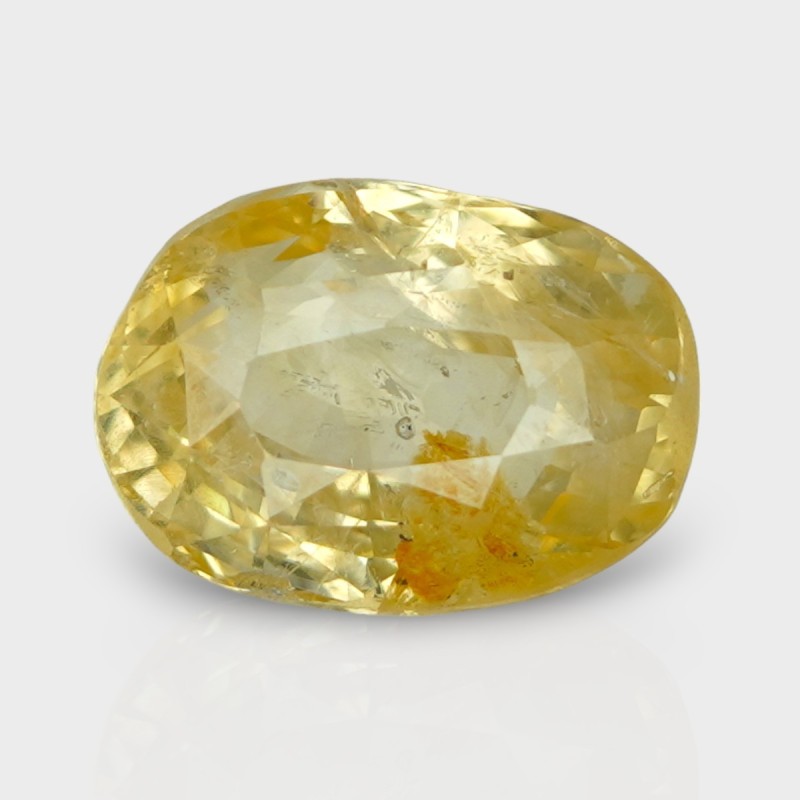 5.89 Cts. Natural Yellow Sapphire Faceted Cushion Loose Gemstone